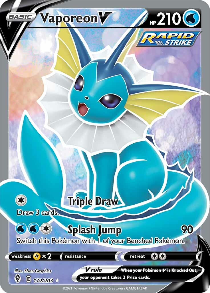 Vaporeon V (172/203) [Sword & Shield: Evolving Skies] | The Time Vault CA