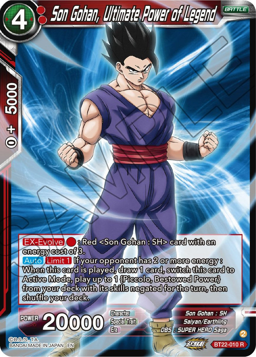 Son Gohan, Ultimate Power of Legend (BT22-010) [Critical Blow] | The Time Vault CA