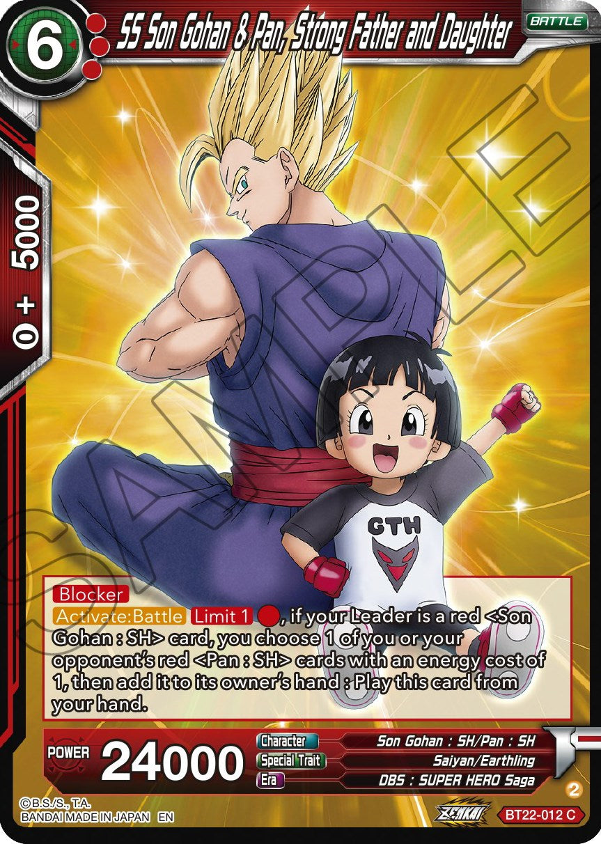 SS Son Gohan & Pan, Strong Father and Daughter (BT22-012) [Critical Blow] | The Time Vault CA