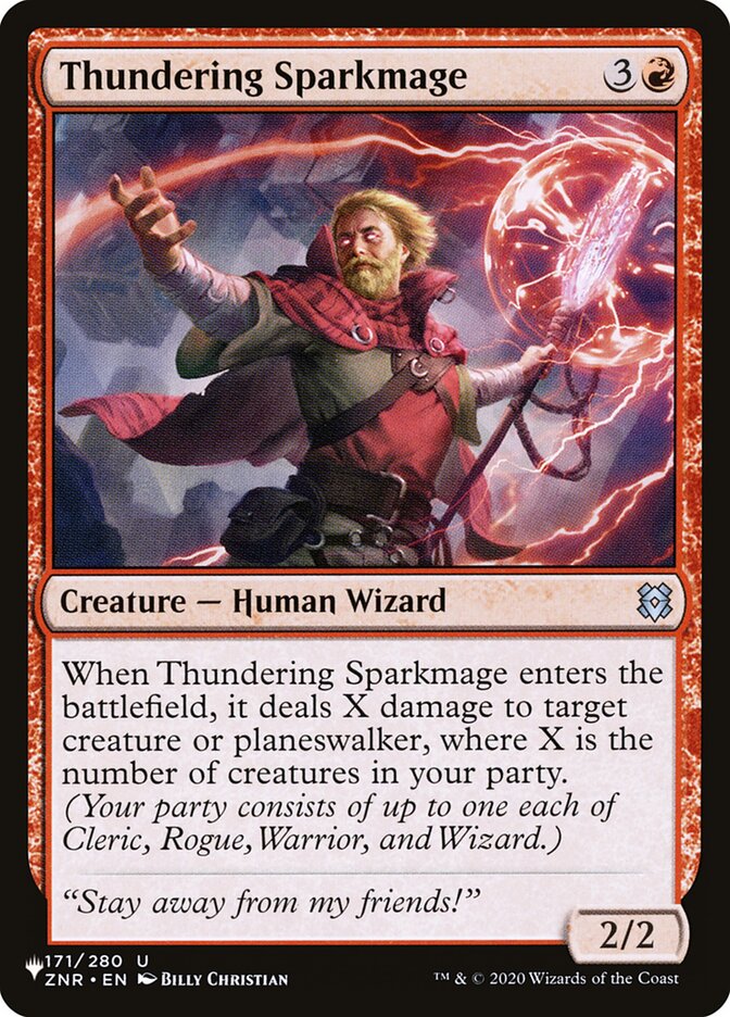 Thundering Sparkmage [The List] | The Time Vault CA