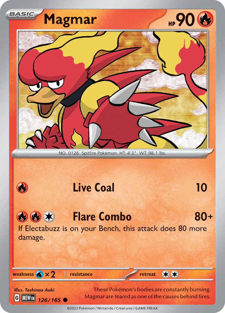 Magmar (126/165) [Scarlet & Violet 151] | The Time Vault CA