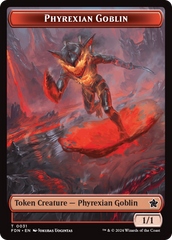 Cat (0027) // Phyrexian Goblin Double-Sided Token [Foundations Tokens] | The Time Vault CA