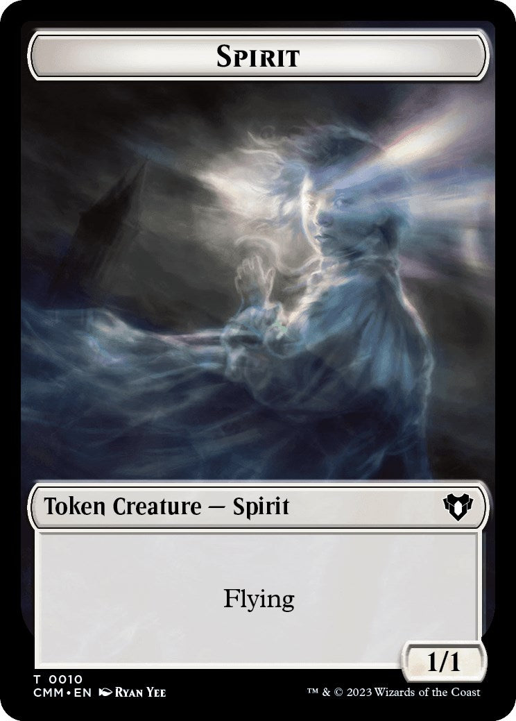 Spirit (0010) // Cat (0005) Double-Sided Token [Commander Masters Tokens] | The Time Vault CA