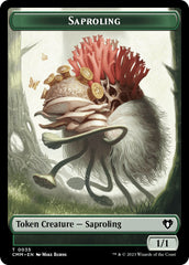 Saproling // Elf Druid Double-Sided Token [Commander Masters Tokens] | The Time Vault CA