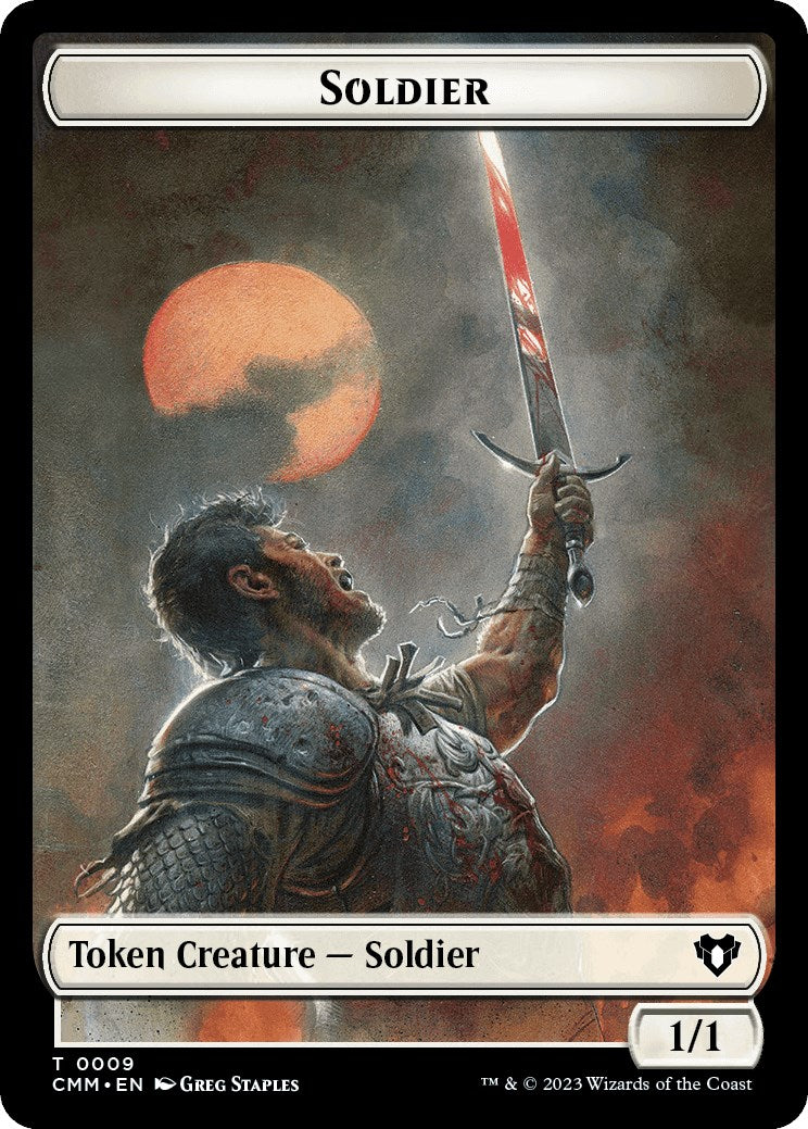 Soldier // Dragon (0020) Double-Sided Token [Commander Masters Tokens] | The Time Vault CA