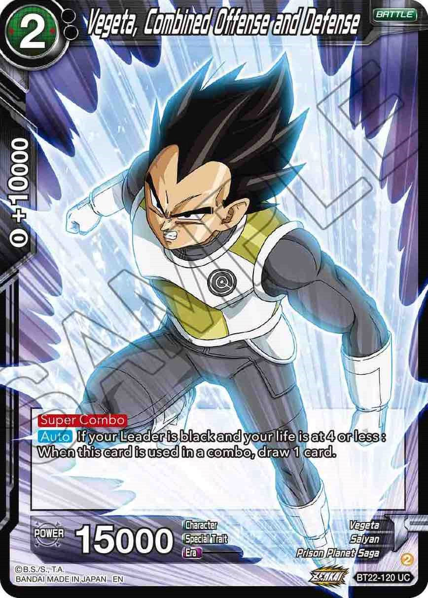 Vegeta, Combined Offense and Defense (BT22-120) [Critical Blow] | The Time Vault CA