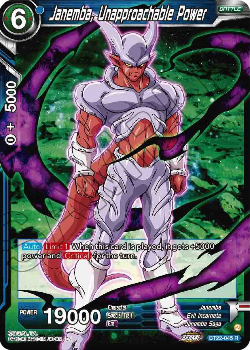 Janemba, Unapproachable Power (BT22-045) [Critical Blow] | The Time Vault CA