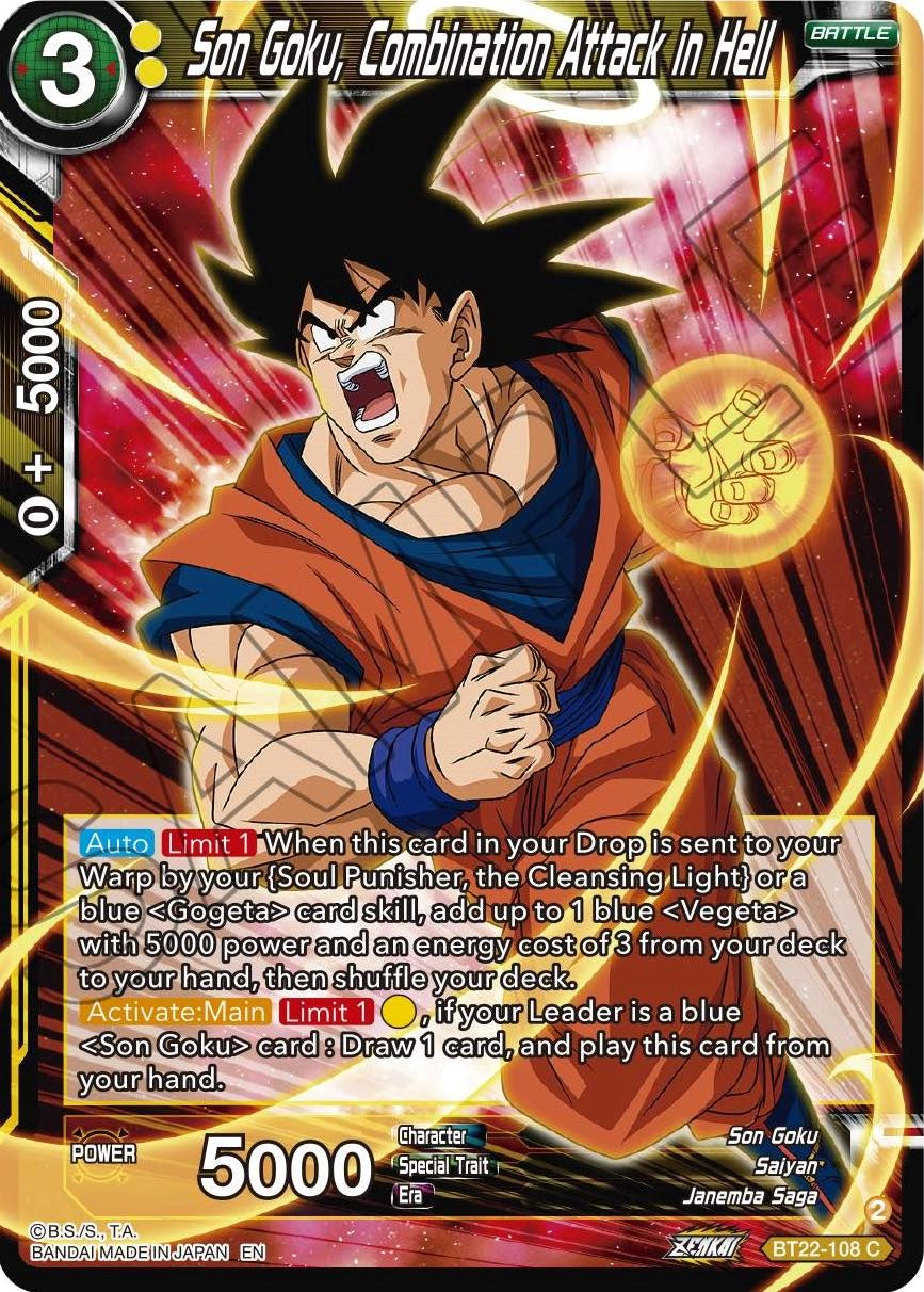 Son Goku, Combination Attack in Hell (BT22-108) [Critical Blow] | The Time Vault CA