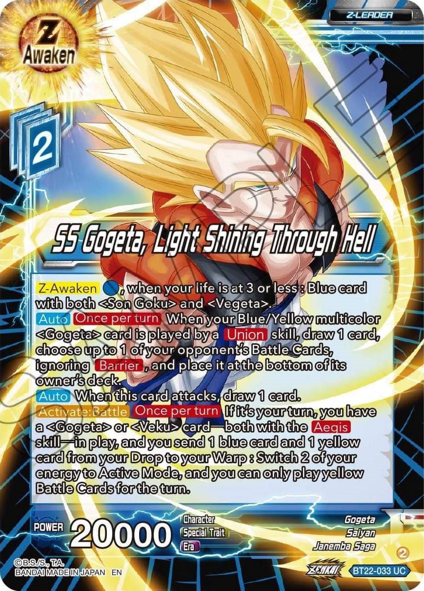 SS Gogeta, Light Shining Through Hell (BT22-033) [Critical Blow] | The Time Vault CA