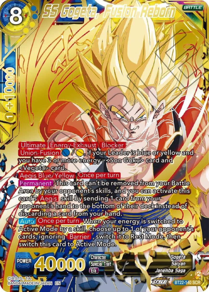 SS Gogeta, Fusion Reborn (BT22-140) [Critical Blow] | The Time Vault CA