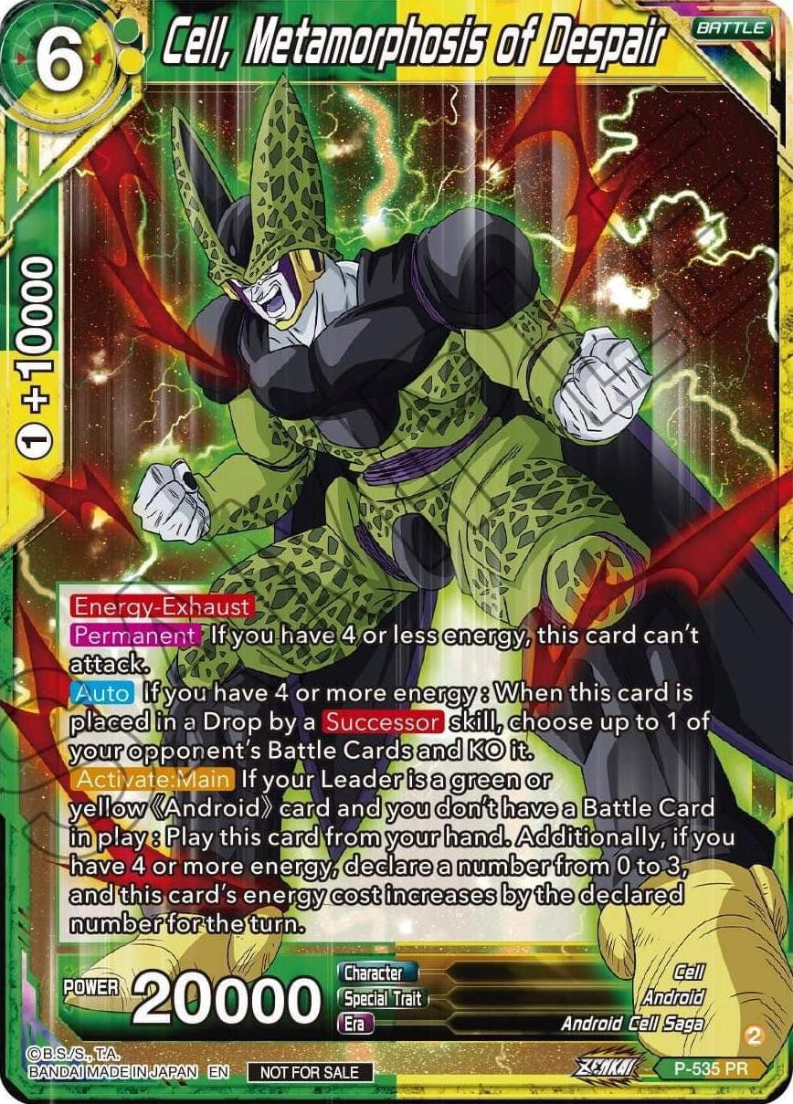 Cell, Metamorphosis of Despair (Zenkai Series Tournament Pack Vol.5) (P-535) [Tournament Promotion Cards] | The Time Vault CA