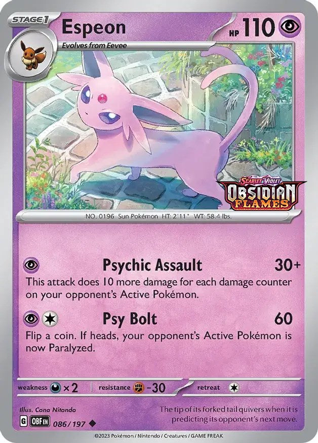 Espeon (086/197) (Best Buy Exclusive) [Scarlet & Violet: Black Star Promos] | The Time Vault CA