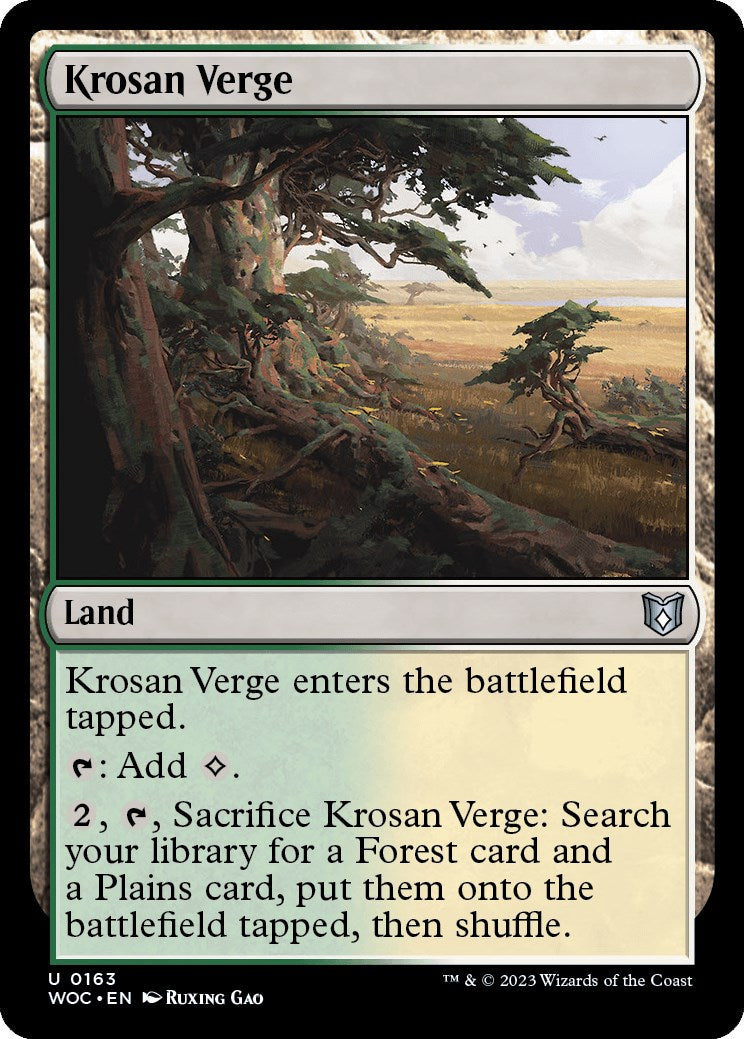 Krosan Verge [Wilds of Eldraine Commander] | The Time Vault CA