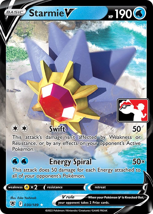 Starmie V (030/189) [Prize Pack Series Three] | The Time Vault CA