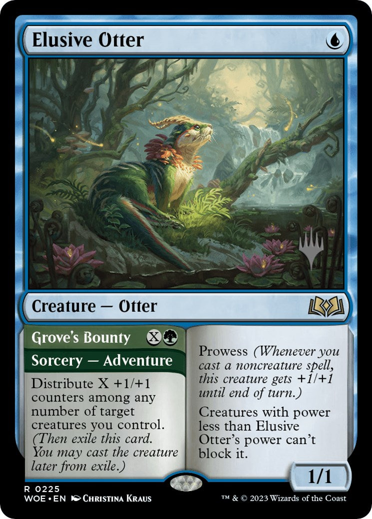 Elusive Otter // Grove's Bounty (Promo Pack) [Wilds of Eldraine Promos] | The Time Vault CA