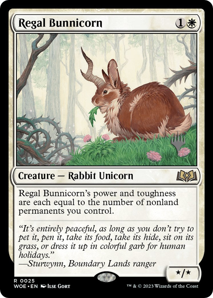 Regal Bunnicorn (Promo Pack) [Wilds of Eldraine Promos] | The Time Vault CA