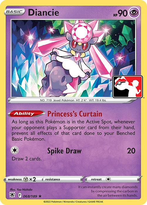 Diancie (068/189) [Prize Pack Series Three] | The Time Vault CA