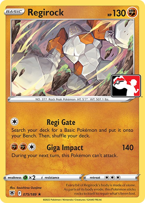 Regirock (075/189) [Prize Pack Series Three] | The Time Vault CA