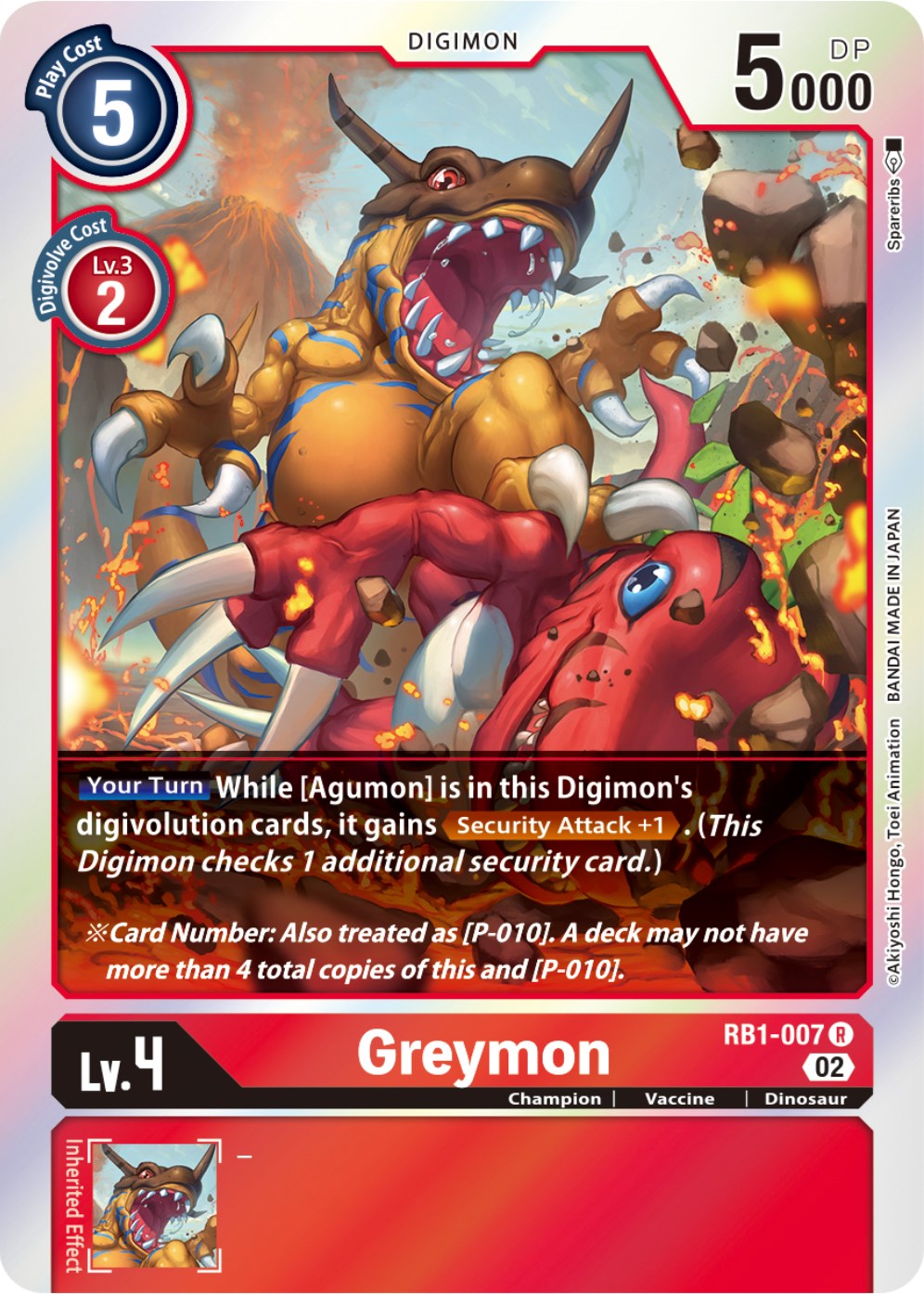 Greymon [RB1-007] [Resurgence Booster] | The Time Vault CA