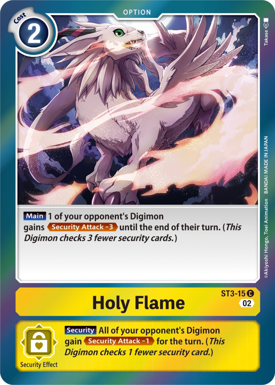 Holy Flame [ST3-015] [Resurgence Booster] | The Time Vault CA