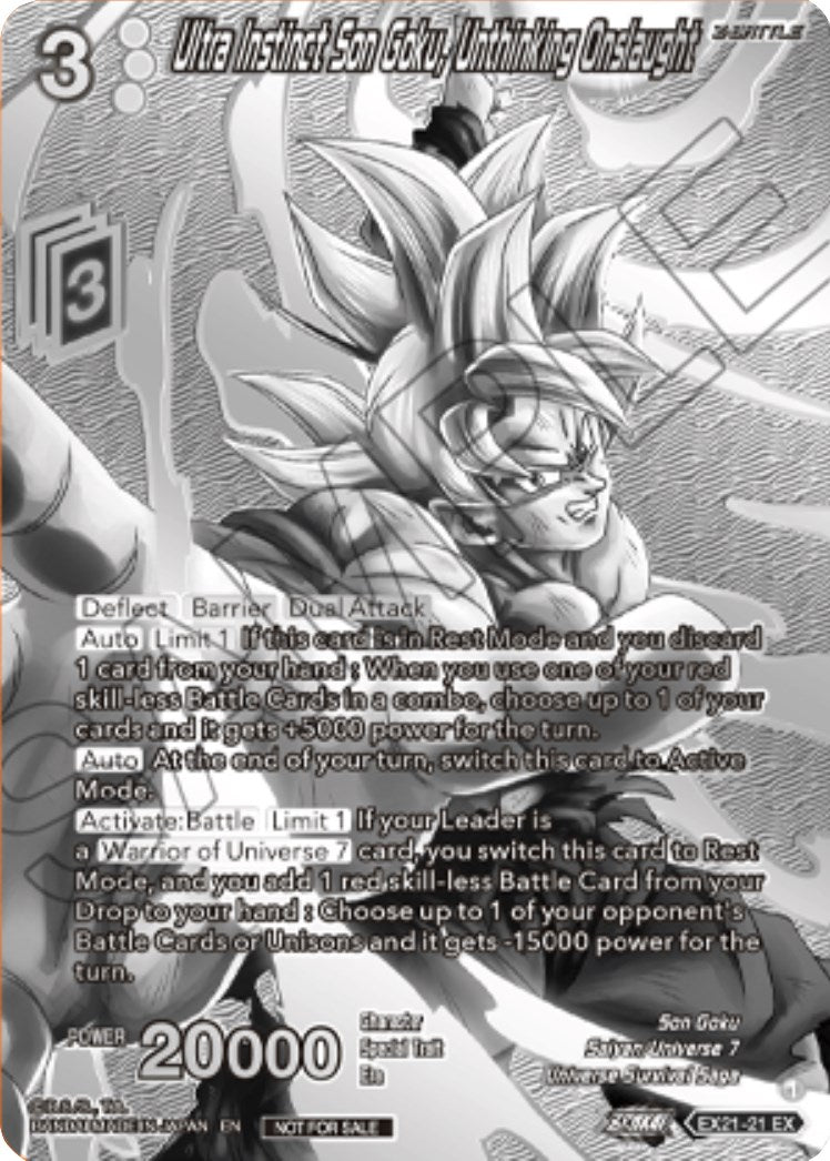 Ultra Instinct Son Goku, Unthinking Onslaught (2023 Offline Regionals Silver Print) (EX21-21) [Promotion Cards] | The Time Vault CA