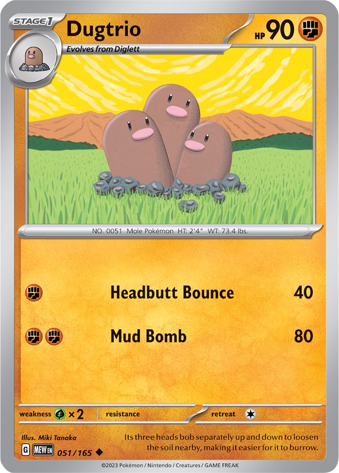 Dugtrio (051/165) [Scarlet & Violet: 151] | The Time Vault CA