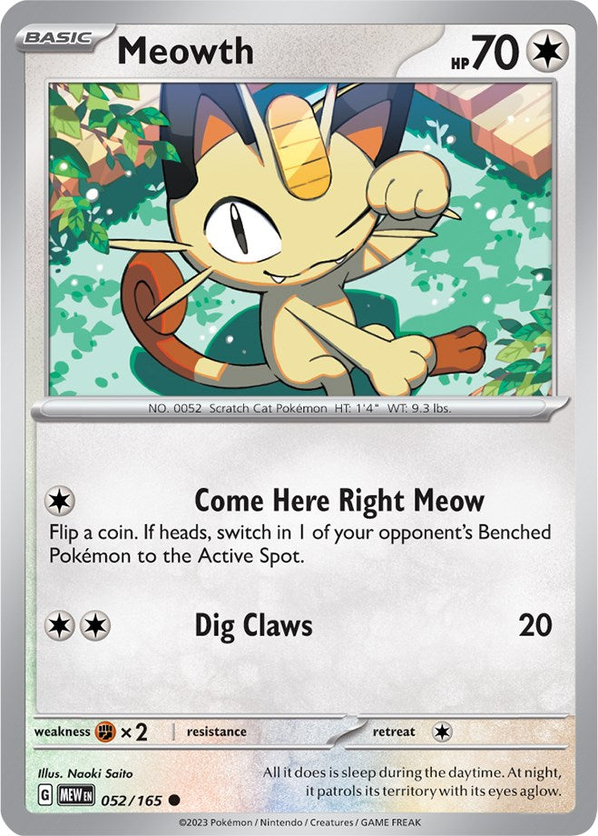 Meowth (052/165) [Scarlet & Violet 151] | The Time Vault CA