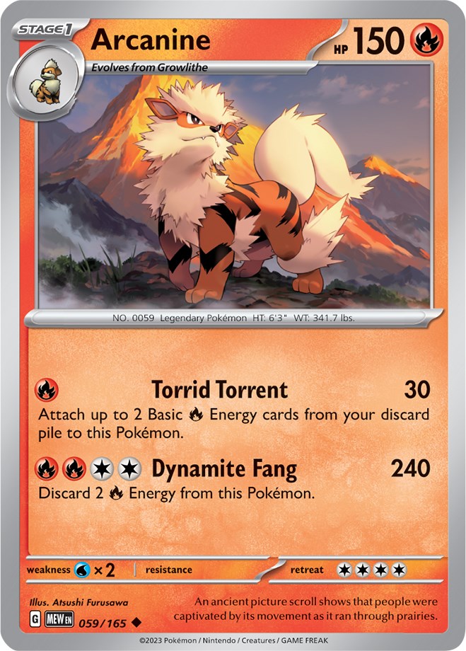 Arcanine (059/165) [Scarlet & Violet: 151] | The Time Vault CA