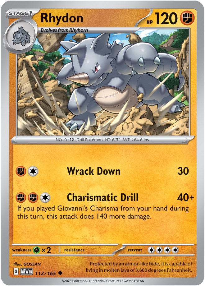 Rhydon (112/165) [Scarlet & Violet 151] | The Time Vault CA