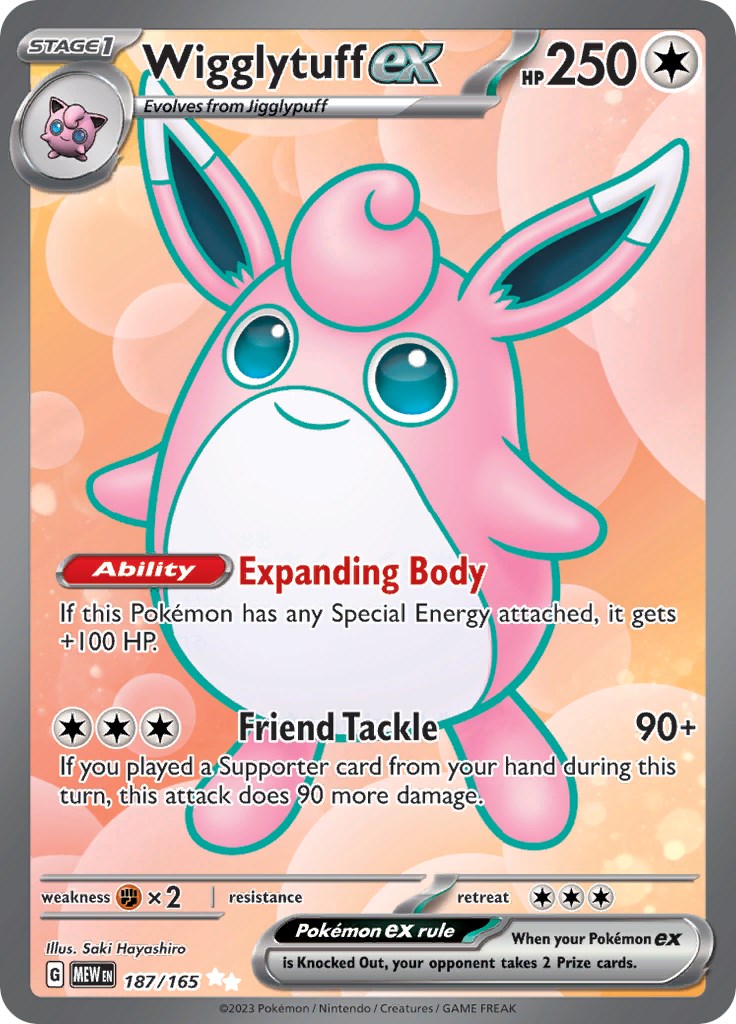 Wigglytuff ex (187/165) [Scarlet & Violet 151] | The Time Vault CA