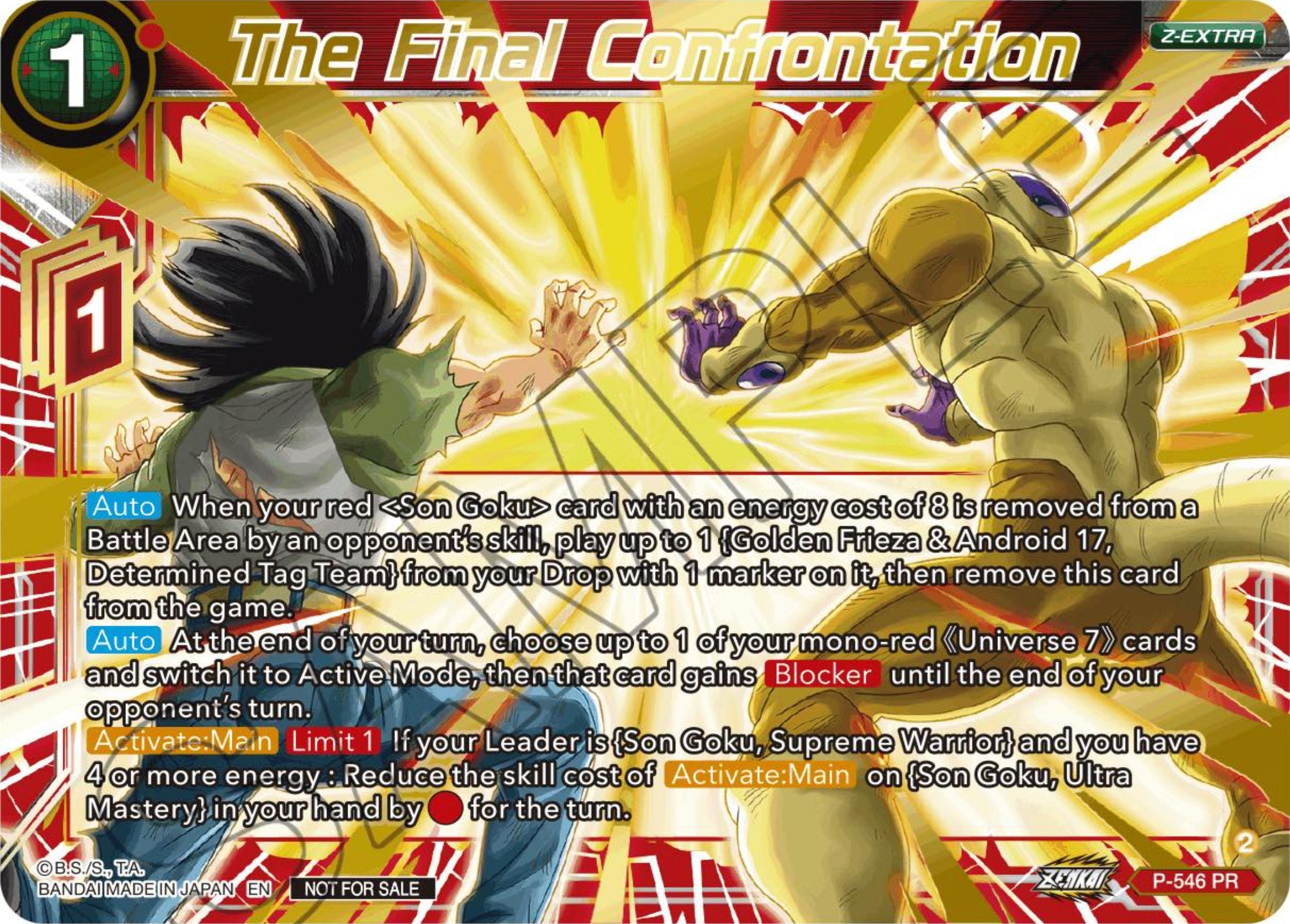 The Final Confrontation (Championship Z Extra Card Pack 2023) (Gold-Stamped) (P-546) [Tournament Promotion Cards] | The Time Vault CA
