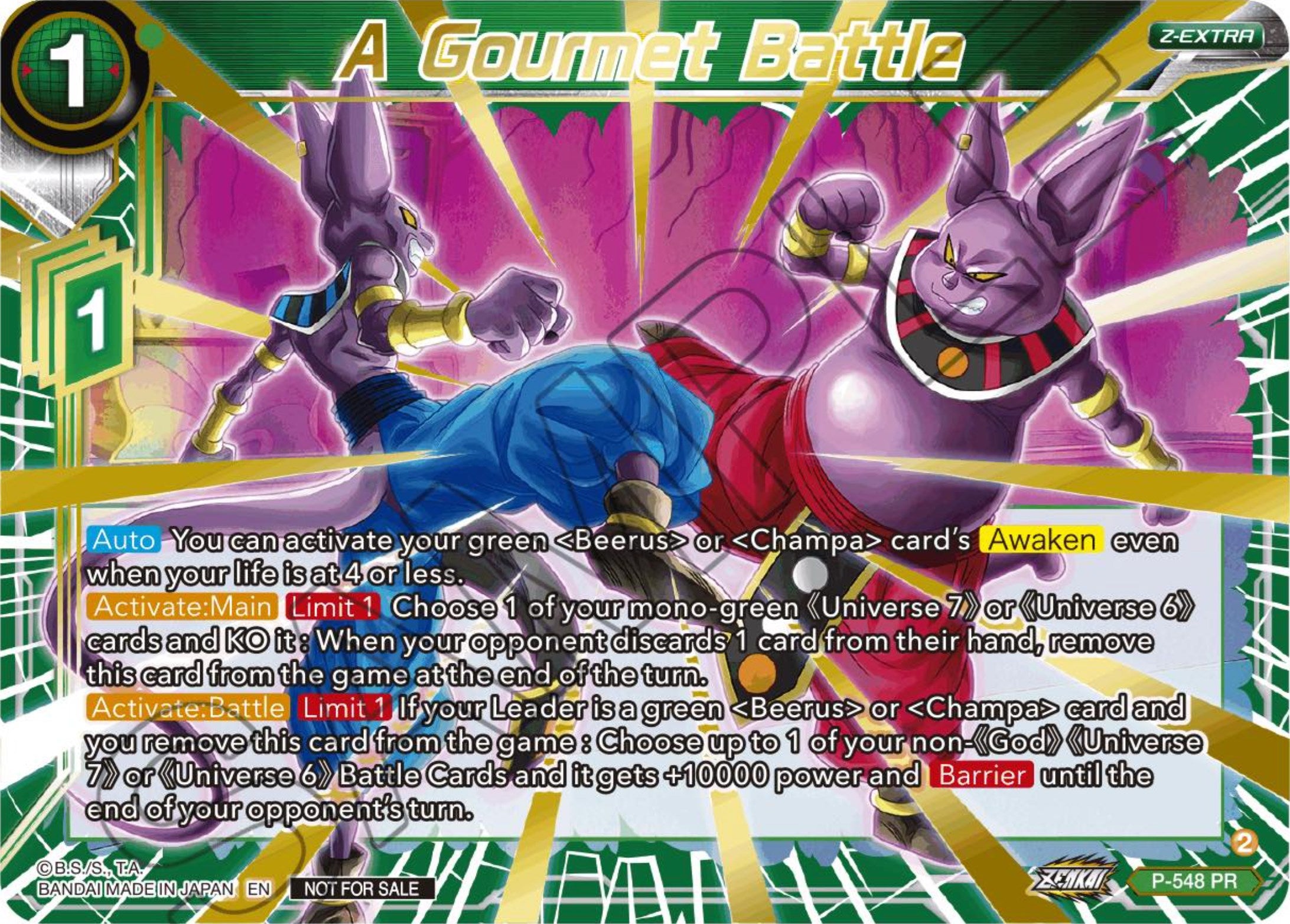 A Gourmet Battle (Championship Z Extra Card Pack 2023) (P-548) [Tournament Promotion Cards] | The Time Vault CA