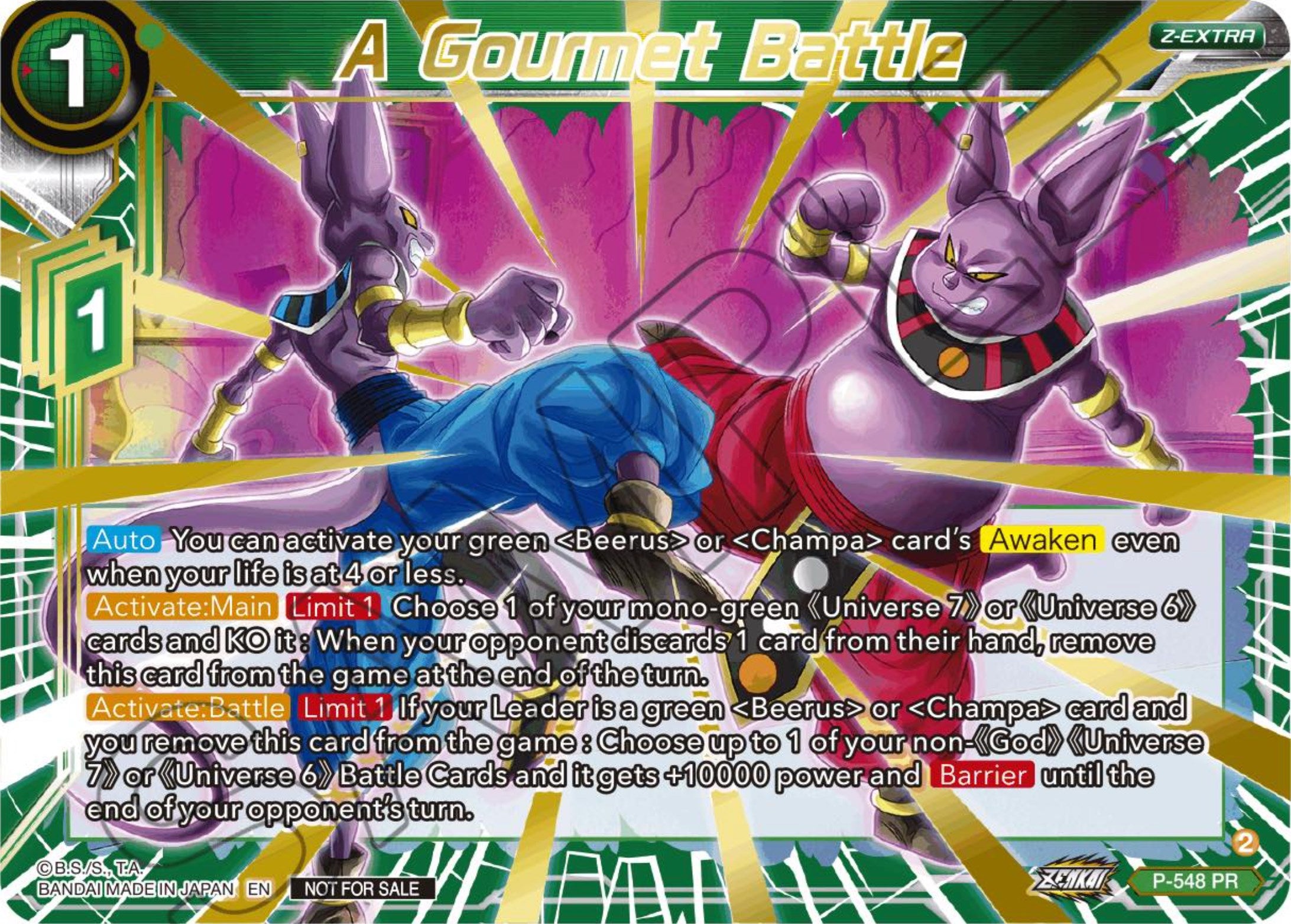 A Gourmet Battle (Championship Z Extra Card Pack 2023) (Gold-Stamped) (P-548) [Tournament Promotion Cards] | The Time Vault CA