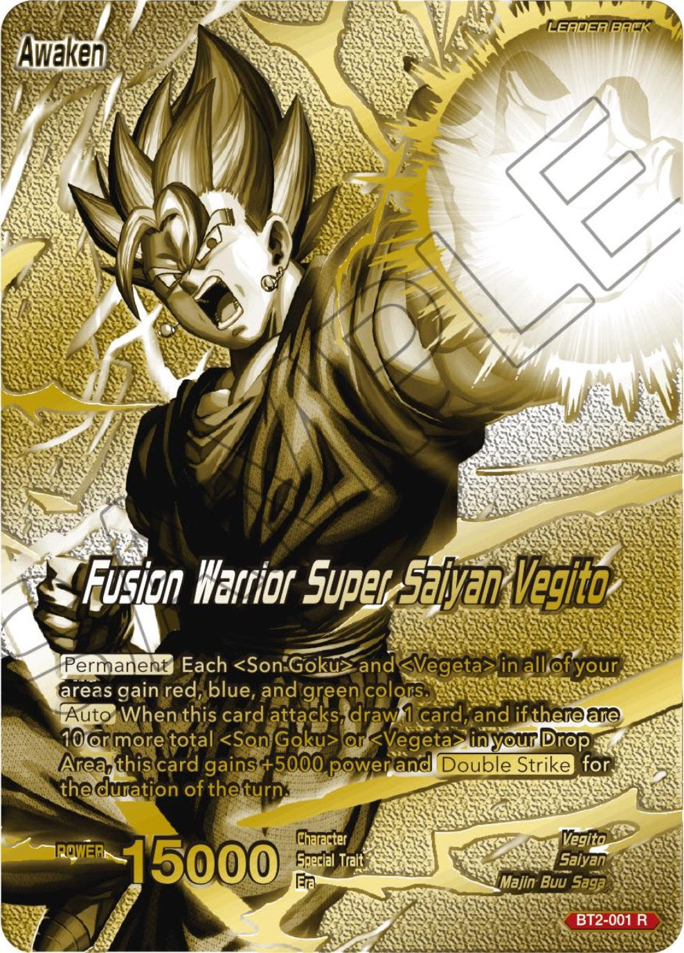 Vegito // Fusion Warrior Super Saiyan Vegito (Championship 2023 Golden Card Vol.3) (BT2-001) [Tournament Promotion Cards] | The Time Vault CA
