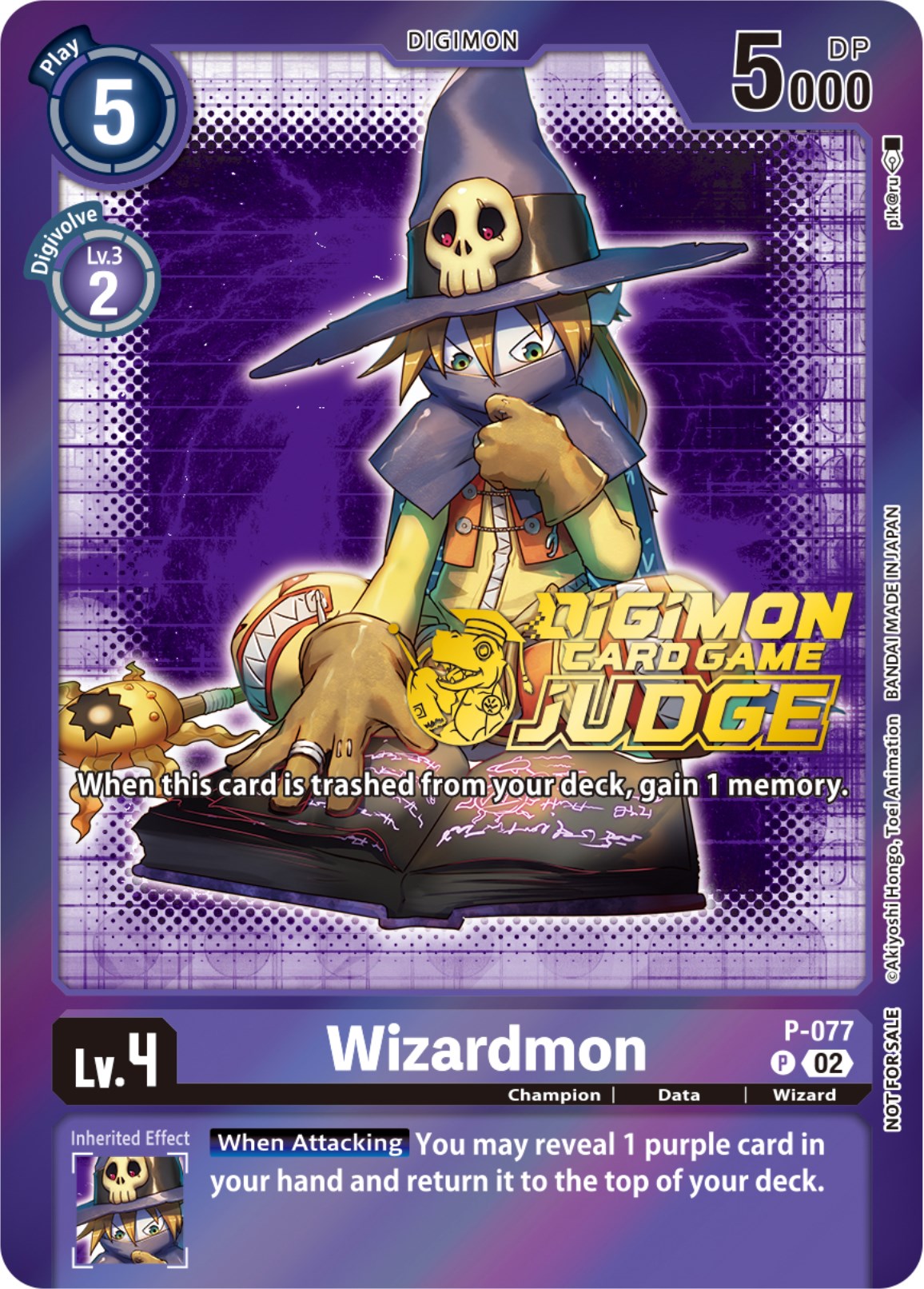 Wizardmon [P-077] (Judge Pack 4) [Promotional Cards] | The Time Vault CA