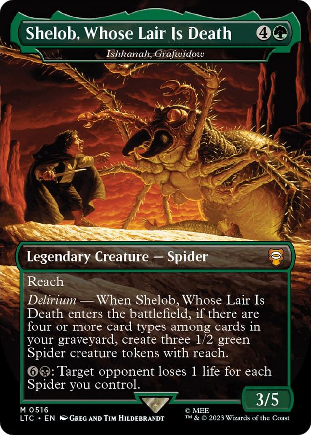 Shelob, Whose Lair Is Death - Ishkanah, Grafwidow (Borderless) [The Lord of the Rings: Tales of Middle-Earth Commander] | The Time Vault CA