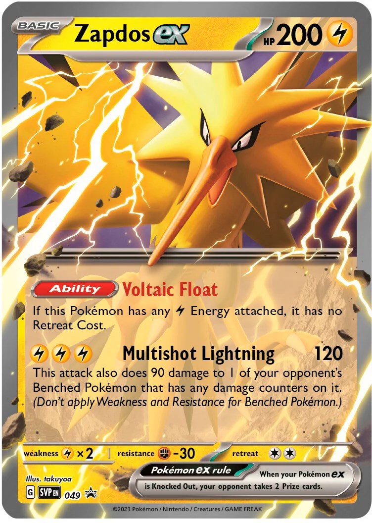 Zapdos ex (049) (Jumbo Card) [Scarlet & Violet: Black Star Promos] | The Time Vault CA