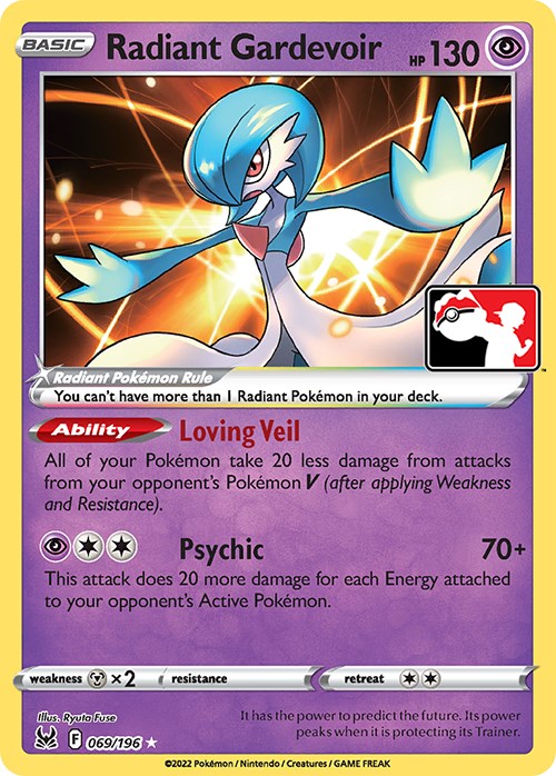 Radiant Gardevoir (069/196) [Prize Pack Series Three] | The Time Vault CA