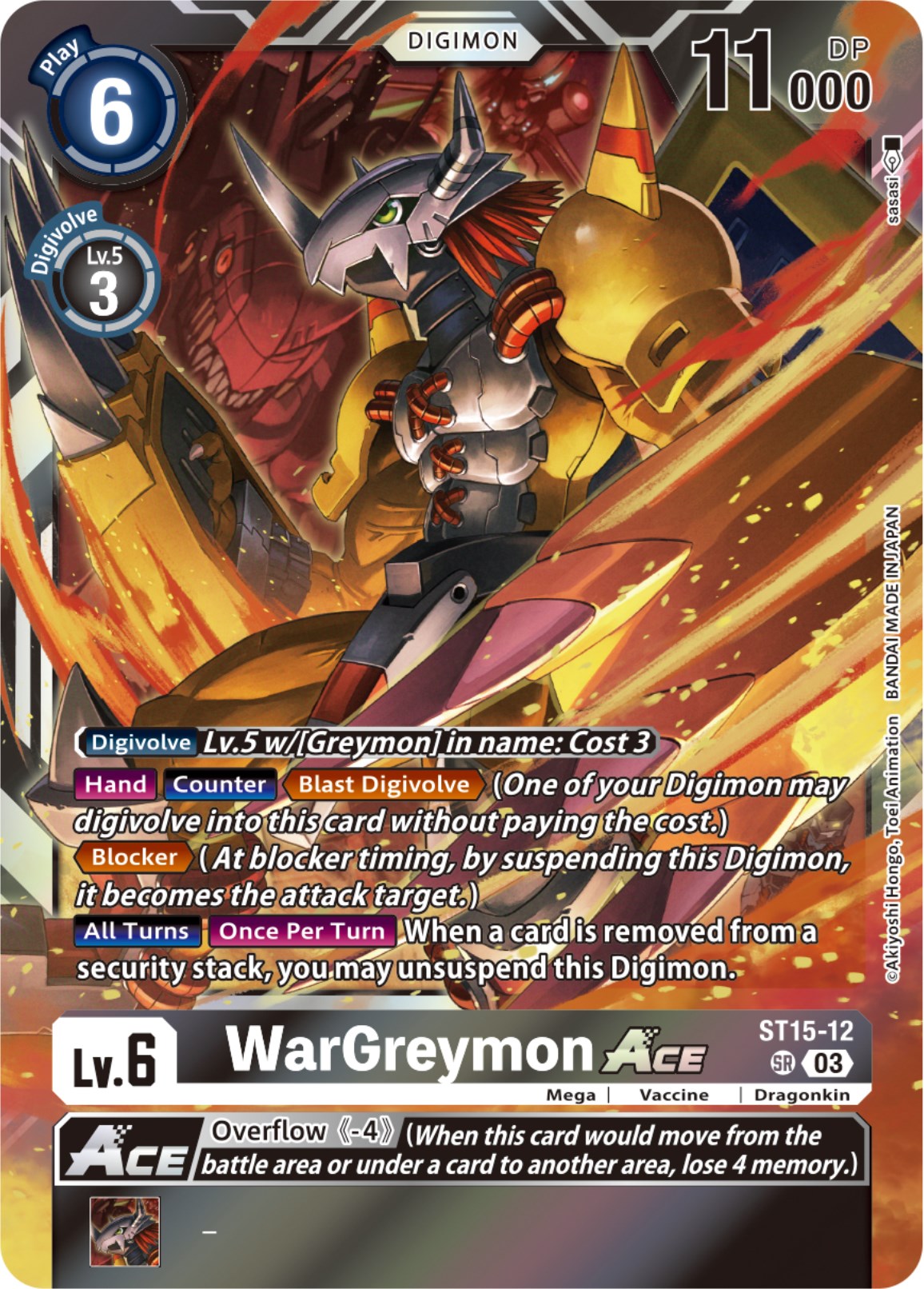WarGreymon Ace [ST15-12] [Starter Deck: Dragon of Courage] | The Time Vault CA