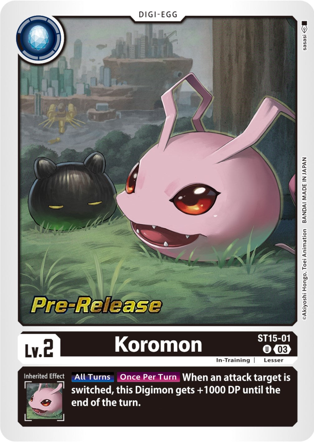 Koromon [ST15-01] [Starter Deck: Dragon of Courage Pre-Release Cards] | The Time Vault CA