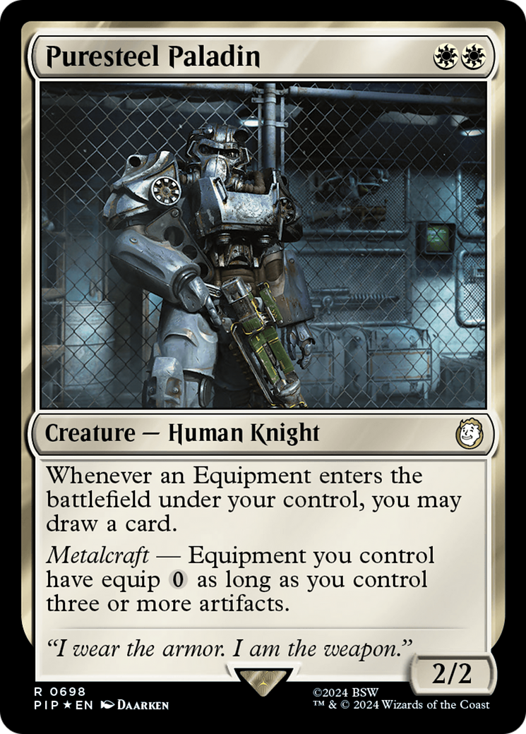 Puresteel Paladin (Surge Foil) [Fallout] | The Time Vault CA
