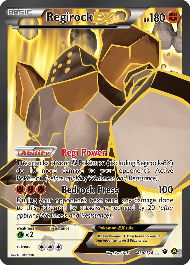 Regirock EX (43a/124) [Alternate Art Promos] | The Time Vault CA