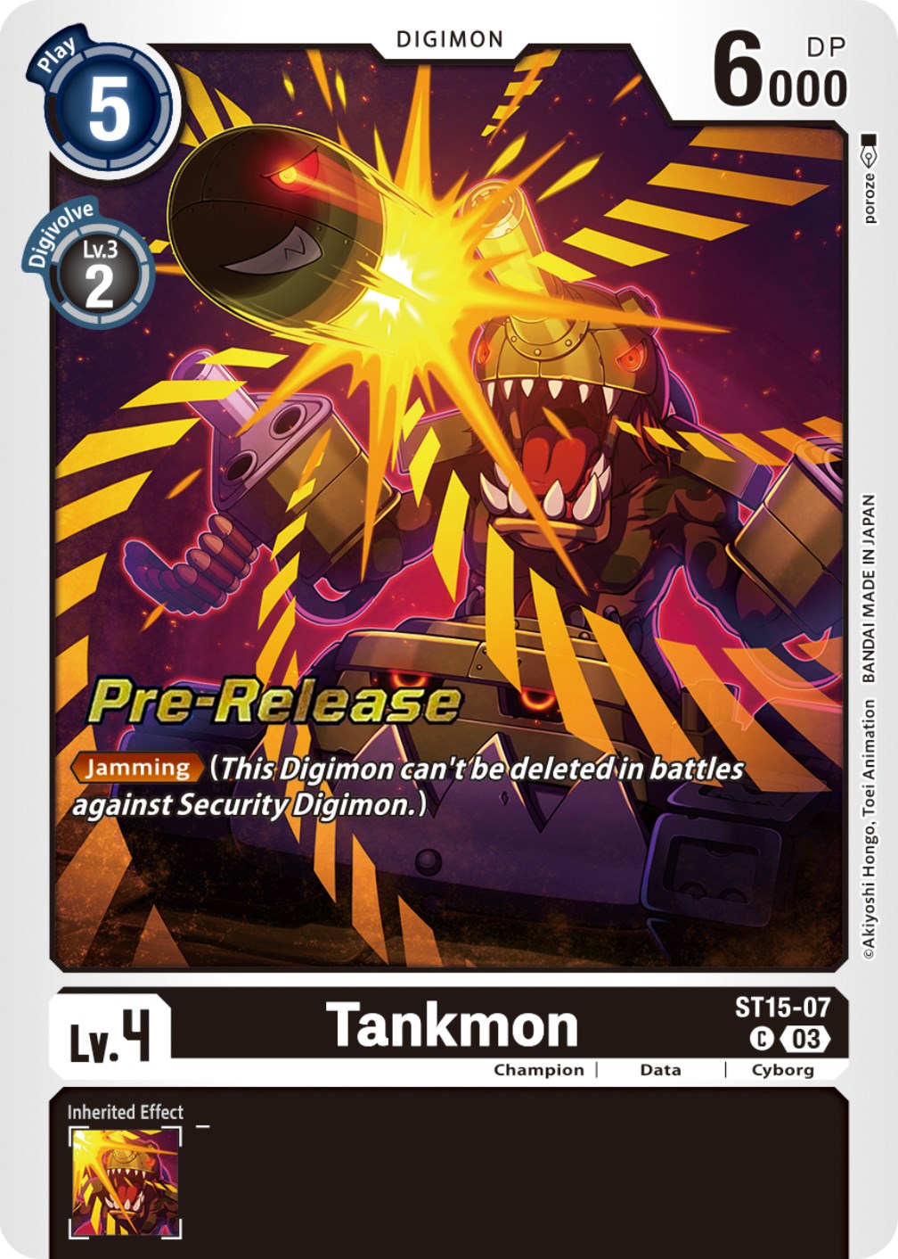 Tankmon [ST15-07] [Starter Deck: Dragon of Courage Pre-Release Cards] | The Time Vault CA