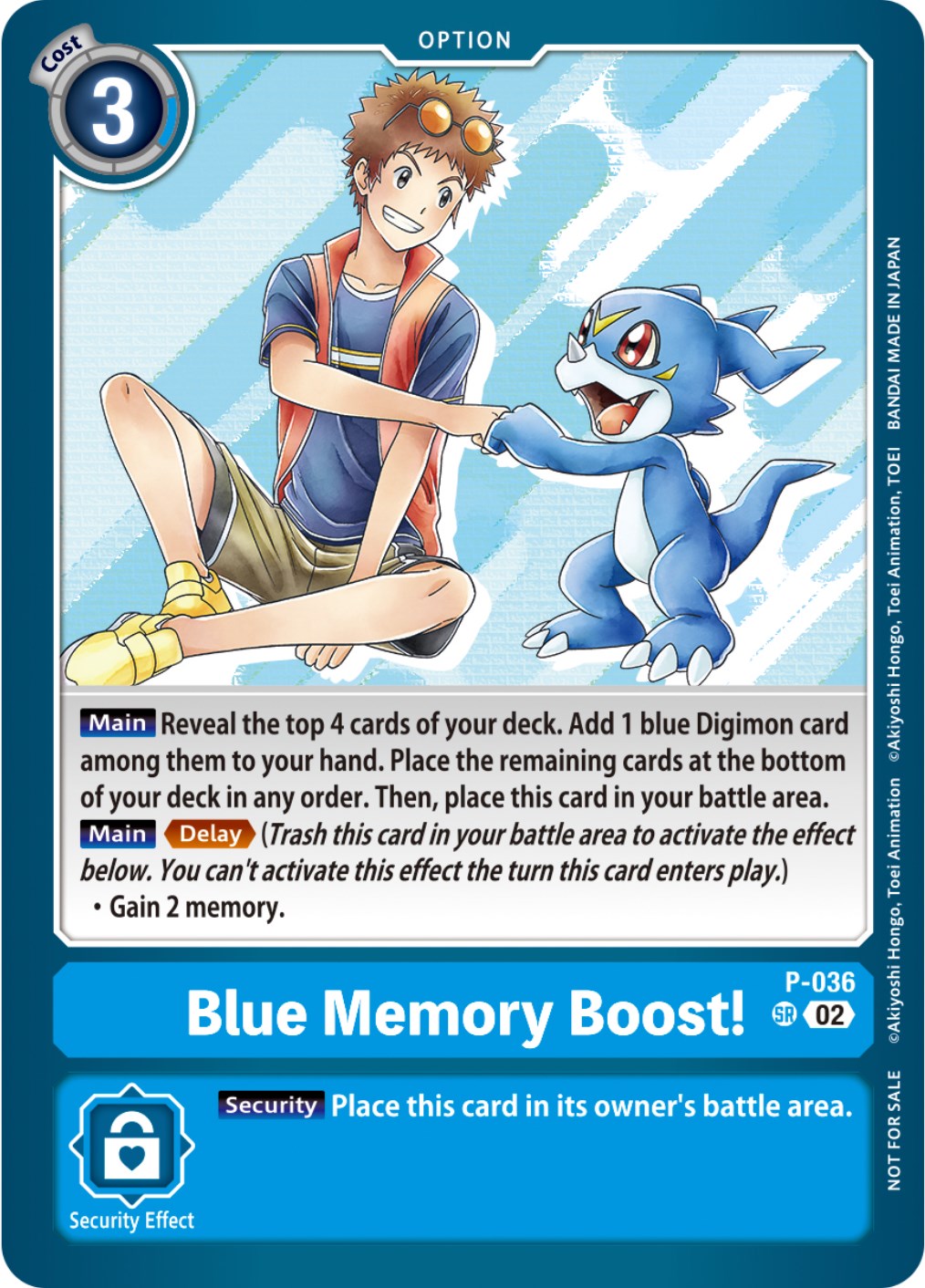 Blue Memory Boost! [P-036] (NYCC 2023 Demo Deck) [Promotional Cards] | The Time Vault CA