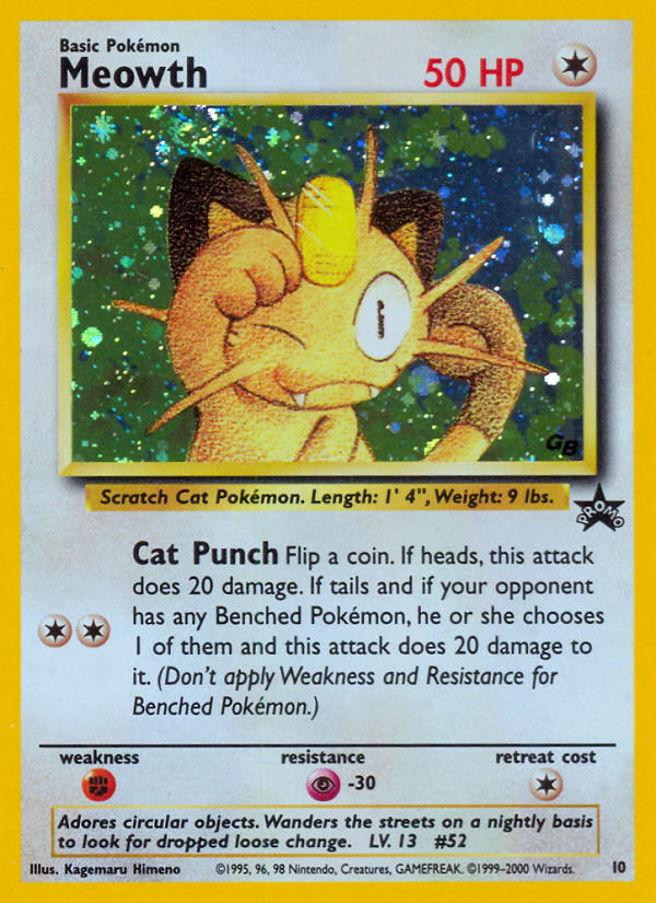 Meowth (10) [Wizards of the Coast: Black Star Promos] | The Time Vault CA