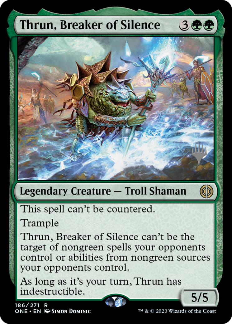 Thrun, Breaker of Silence (Promo Pack) [Phyrexia: All Will Be One Promos] | The Time Vault CA