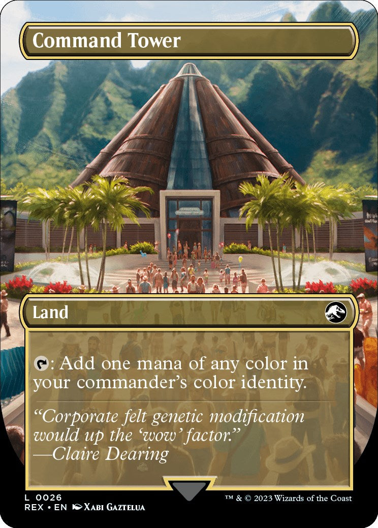 Command Tower // Commander Tower (Borderless) [Jurassic World Collection] | The Time Vault CA