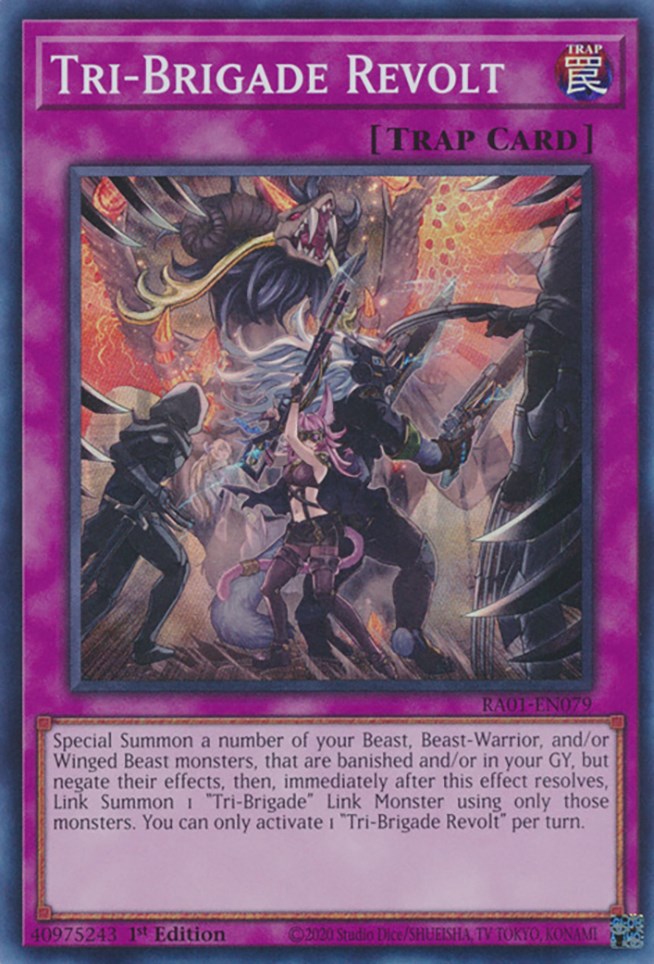 Tri-Brigade Revolt [RA01-EN079] Super Rare | The Time Vault CA
