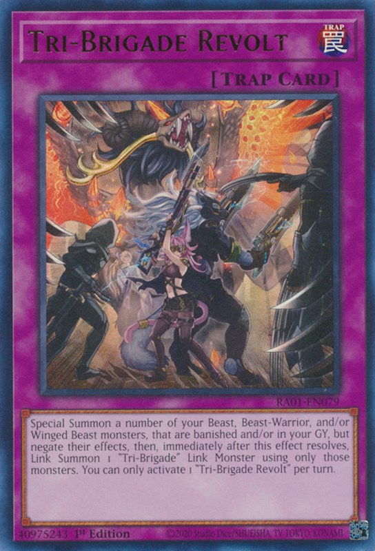 Tri-Brigade Revolt [RA01-EN079] Ultra Rare | The Time Vault CA