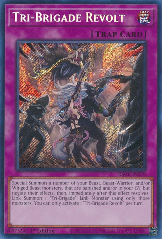 Tri-Brigade Revolt [RA01-EN079] Secret Rare | The Time Vault CA